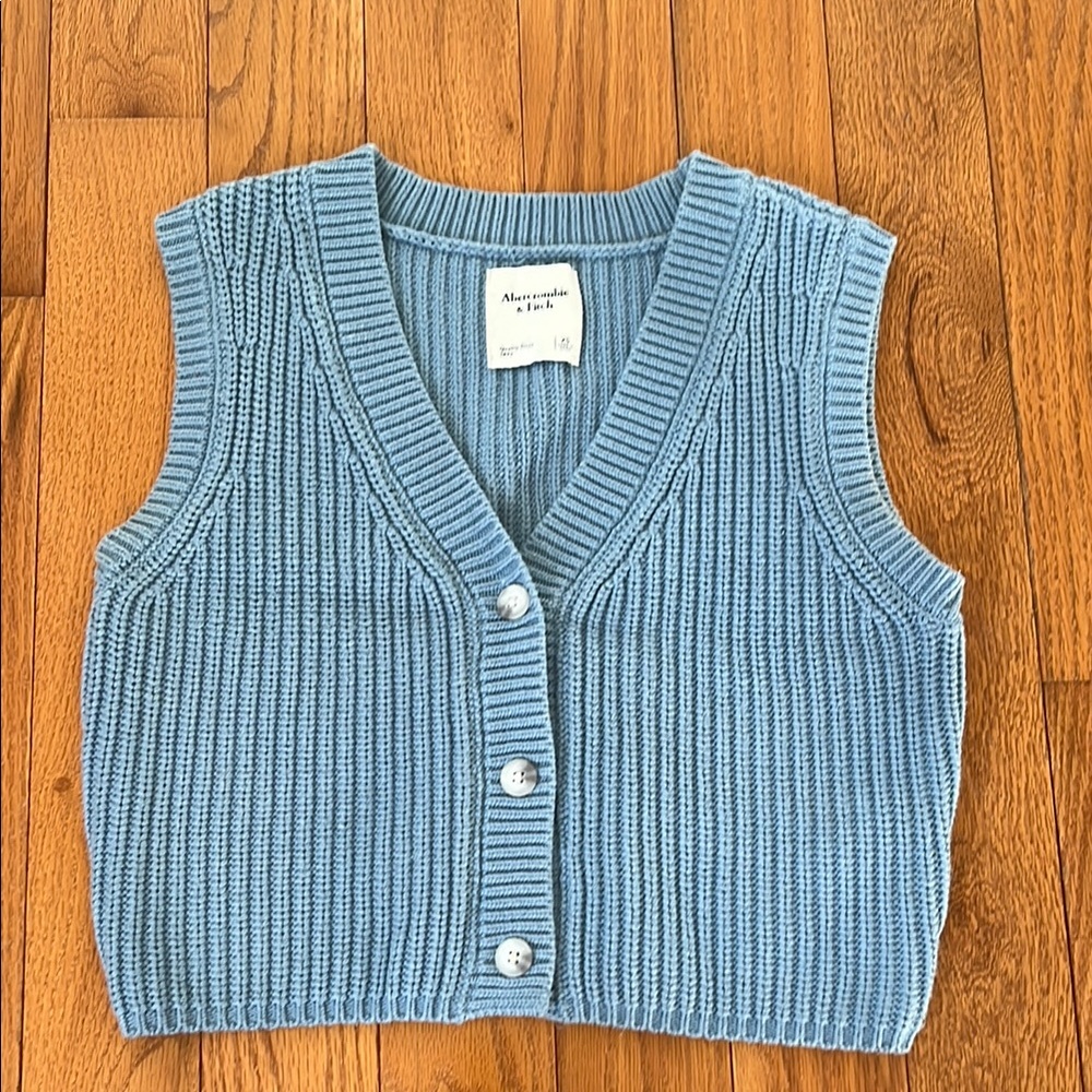 Abercrombie & Fitch Light Blue Knit Vest